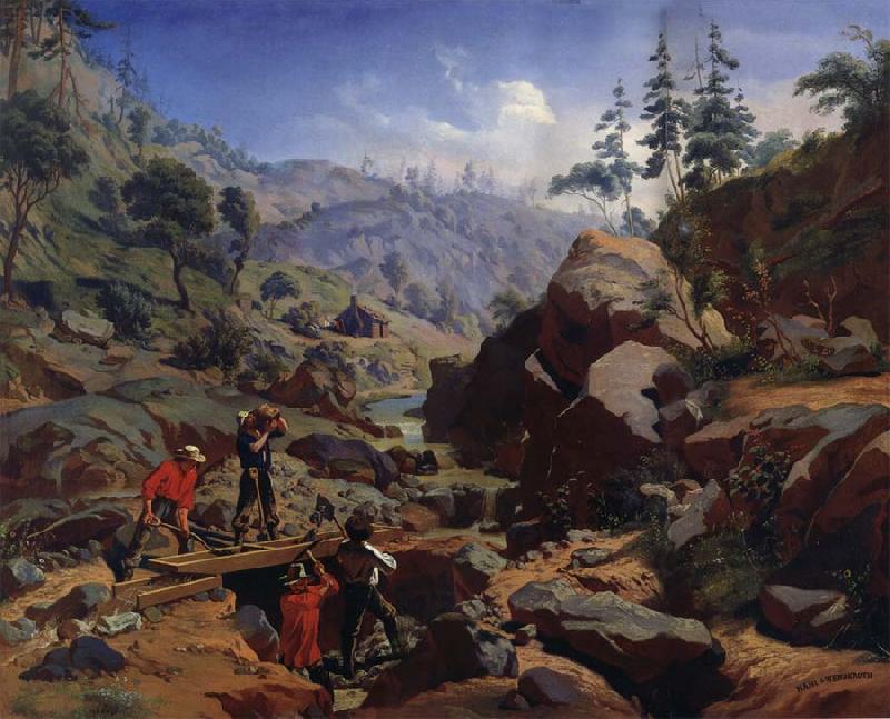 Charles Christian Nahl and august wenderoth Miners in the Sierras oil painting picture